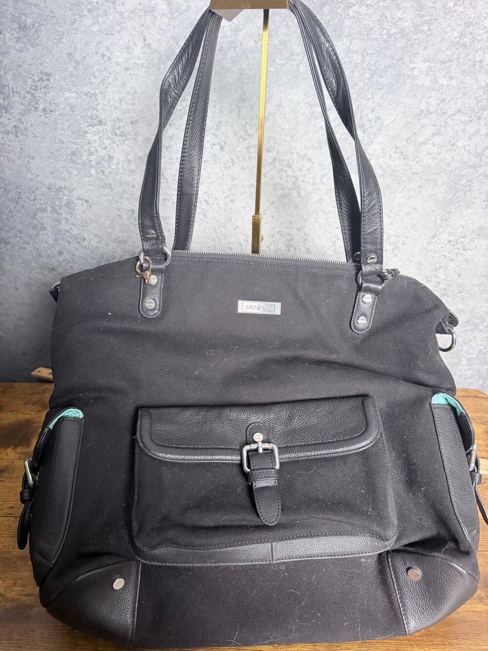 Lily Jade Canvas Diaper Bag - Black, used